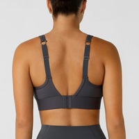 Soutien-gorge de sport sans bretelles pour femme - Finition brossée, bonnets C/D, push-up, sans armatures, grande taille, pour yoga, gym, course à pied, fitness, avec bretelles croisées