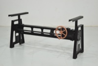 Base de table à manger réglable en hauteur en fonte, style industriel durable, revêtement poudré noir, qualité supérieure, pour ferme et hôtel