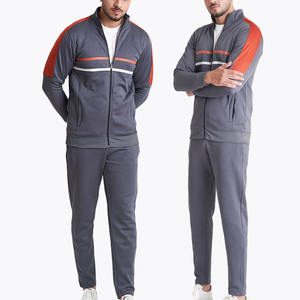 Vente à chaud de haute qualité à manches longues avec fermeture éclair complète Jersey et pantalon ensembles assortis survêtement en polyester et coton personnalisé pour hommes - Product Image 1