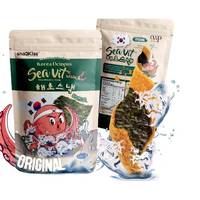 Boîte de snacks aux légumes épicés et au poulpe, texture croustillante, snacks aux fruits de mer