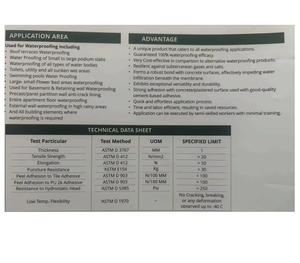 Membrane d'étanchéité multi-usages durable Geo Proof de 1 mm d'épaisseur adaptée aux conditions de construction difficiles dans les toits - Product Image 6