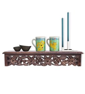 Luxury wooden <b>shelf</b> wall mounted storage <b>shelves</b> for home hotels living room kitchen bathroom home decor accessories wholesale - Product Image 1