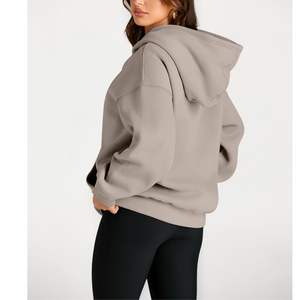 Sudadera con Capucha Extra Grande para Mujer de Alta Calidad, Transpirable, para Invierno, con Logotipo Personalizado, Sudadera con Capucha Gruesa para Mujer al por Mayor - Product Image 3