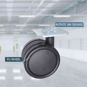 Ruedas giratorias de plástico PU de 3 pulgadas modernas, montaje de placa superior para muebles de taller, oficina, sala de estar, dormitorio, escuela - Product Image 3