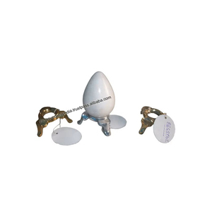 Vente en gros de petits supports à oeufs en métal support de présentation base à oeufs en forme de boule de cristal sphère globe décoration en pierre - Product Image 1