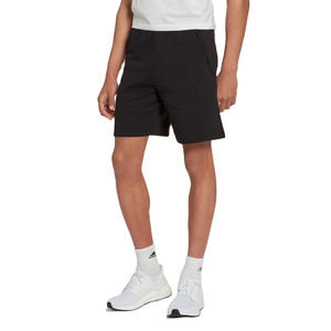 Short de sport noir coupe régulière cordon de serrage à la taille élastique 70% coton 30% jet en polaire de polyester recyclé - Product Image 1