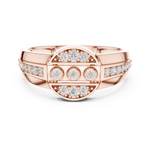 Anillo de Oro Amarillo de 14K con Diamante Redondo Cultivado en Laboratorio para Mujer |   Regalo de Aniversario |   Diamante Cultivado Nuevo - Product Image 2