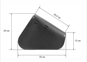 กระเป๋าหนังแท้สีดำสำหรับขี่มอเตอร์ไซค์, กระเป๋าแบบแกว่งข้างซ้ายกระเป๋าใส่ของหนังแท้กันน้ำกระเป๋าอุปกรณ์สำหรับรถจักรยานยนต์ - Product Image 6