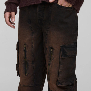 <b>Men</b> <b>Jeans</b> Casual Streetwear Baggy Pants High Quality <b>Men's</b> Oversized <b>Jeans</b> Loose Denim Pants / Wholesale Rate Washed Denim Pants - Product Image 3