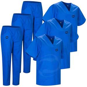 Uniforme de gommage médical en coton doux | Uniforme d'allaitement unisexe à col en V | Vêtements de santé OEM/ODM - Product Image 1