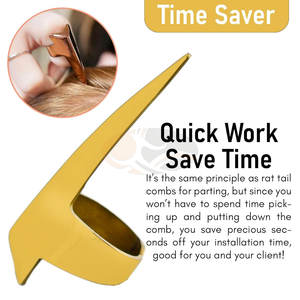 Pince à cheveux en acier inoxydable de précision pour la séparation des cheveux, la sectionnement, le tressage, les extensions de cheveux humains, le coiffage - Product Image 5