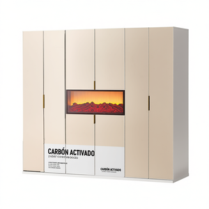 Armoire de chambre de luxe avec 4 et 6 portes, lits rembourrés et cheminée, modèle Love - Product Image 2