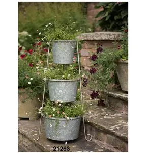 <b>Zinc</b> Different Sizes Galvanized <b>Planter</b> High Quality Handmade Designer Galvanized Garden <b>Planters</b> - Product Image 1
