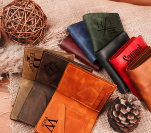 Cartera de cuero personalizada con grabado a medida, tarjetero hecho a mano en Turquía - Product Image 2