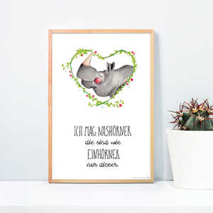 แรดพิมพ์ศิลปะ-การแสดงออกส่วนบุคคลของการชื่นชมสำหรับสิ่งมีชีวิตที่งดงาม - Product Image 4