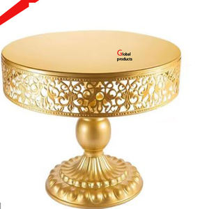 classic look golden finished metal stainless steel 3 <b>tier</b> <b>cake</b> <b>stand</b> for hotel restaurant and bar - Product Image 4