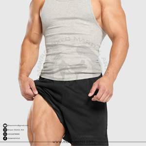 Pantalones Cortos Deportivos Casuales de Malla Sólida de Alta Calidad, Logotipo Personalizado, Servicio OEM, Bordado Impreso para Gimnasio, Correr, Unisex - Product Image 2