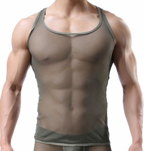 High Quality Breathable Custom Logo Men's Running Mash Tank Top Unisex Casual Eco-Friendly 100% Cotton Quick Dry - Product Image 3