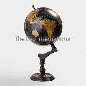 Laiton métal forme ronde laiton Antique fini monde Globe luxe utilisé bureau à domicile vente chaude maison décorative Globe - Product Image 6