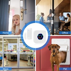 <span class=keywords><strong>Alarme</strong></span> de porte sans fil Daytech, 55 sonneries, 5 niveaux de volume, indication lumineuse LED, résistant à l'eau, durable - Product Image 4