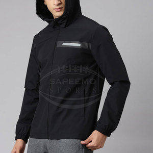 Men Winter <b>Running</b> <b>Jacket</b> Front Logo Stand Collar <b>Lightweight</b> Windproof Breathable Design for Outdoor Training Daily Fitness - Product Image 3