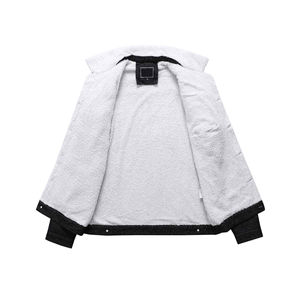 Chaqueta vaquera de alta calidad hecha a medida al por mayor de moda superior con piel de Sherpa en el interior chaqueta vaquera de diseño personalizado para hombres - Product Image 6