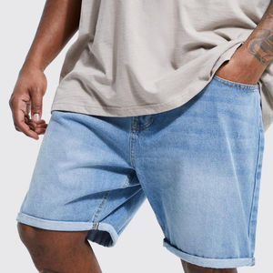 Ripped Men Summer Straight Knitted <b>Denim</b> Shorts Trendy Distressed Look Fashion Streetwear Breathable Cotton <b>Stretch</b> Made - Product Image 4