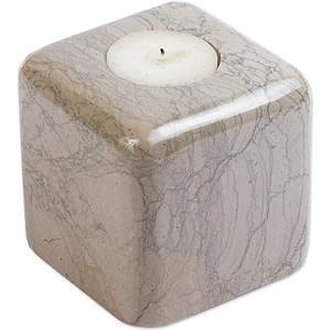 Bougie chauffe-plat rond en marbre brun décoratif pour centre de table anniversaire anniversaire cadeaux d'entreprise - Product Image 2