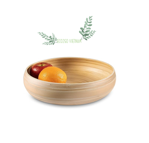 ¡Venta al por mayor 2024! Tazón de fruta de bambú hilado/Tazón de comida de bambú/Ensaladera de bambú Precio barato y muestra gratis de Eco2go Vietnam - Product Image 4