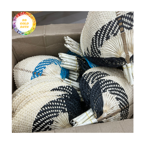 Ventilador de mano de bambú, ventilador plegable personalizado con bambú y hoja de palma de Vietnam para fiestas, eventos y uso diario de refrigeración, venta al por mayor - Product Image 5