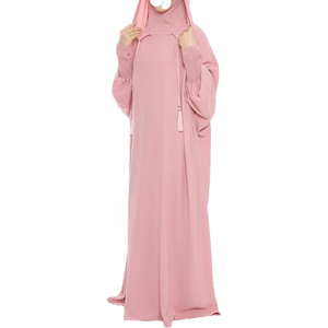 Vente en gros de vêtements musulmans modestes de qualité supérieure style islamique à manches longues, Abaya simple et respirante pour femmes, Service OEM bon marché - Product Image 4