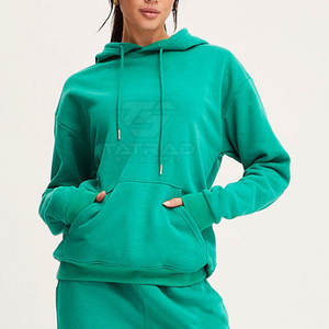 Sudaderas de Calle de Color Sólido, Transpirables, 100% Algodón para Mujer, Uso en Invierno, Diseño Personalizado, Resistentes al Viento, Ecológicas, Extra Grandes - Product Image 3