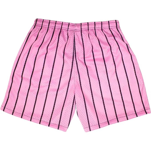 Pantalones cortos de malla de poliéster 100% personalizados, bolsillos, 5,5 pulgadas, entrepierna, peso pesado, doble capa, sublimación, sólido, secado rápido, transpirable, alto - Product Image 6