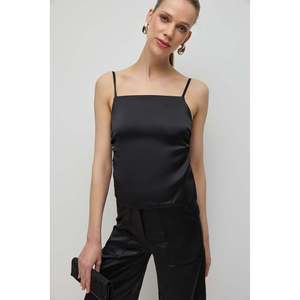 Blusa de Satén con Espalda Cruzada - Product Image 1