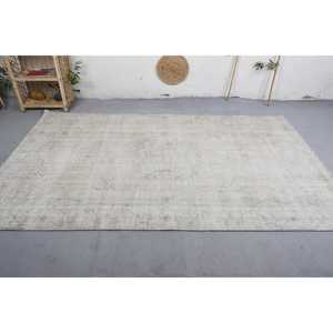 Tapis Turc Vintage Moderne (5.3X8.8 Ft) Beige Grande Surface Rectangle Laine Latex Support pour Adolescent Abstrait Tabriz pour Couloir - Product Image 3