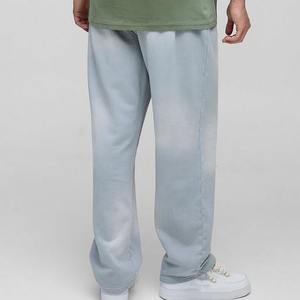 American Retro Pattern Washed <b>Straight</b> <b>Leg</b> Trouser Loose Fit Heavyweight Streetwear Breathable Flat Front ODM Supplied Joggers - Product Image 3