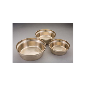 Cuenco de Flores de Metal Ecológico de Primera Calidad Personalizable, Diseño Circular Simple, Fondo Plano, Acabado Pulido para Bodas - Product Image 1