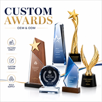 Trophée sportif étoile en cristal K9 personnalisé, vendu directement par le fabricant, avec impression UV et gravure laser, design moderne