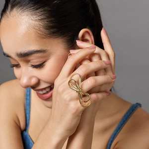 Trendy 18K Gold Plated Fashion <b>Rings</b> Star-Shaped Alloy and Copper Finger <b>Ring</b> with Invisible Claw Inlay Number Setting Gift - Product Image 2
