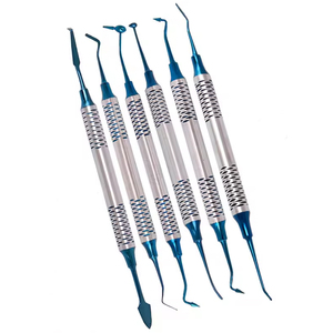 High Quality Manual 6-Piece Dental <b>Resin</b> Filling Restoration Kit Composite <b>Resin</b> Spatula CE Certified Hygiene Tool Set 5 Year - Product Image 4