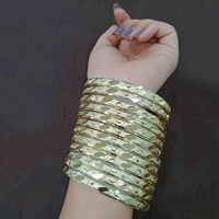Vente en gros de bracelets plaqués or 14K, 18K, 24K, bracelets traditionnels, bijoux en or rempli Oro Joyeria, ensemble de bracelets en laiton doré.