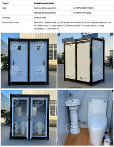 Toilettes mobiles préfabriquées <span class=keywords><strong>avec</strong></span> panneaux sandwich, <span class=keywords><strong>WC</strong></span> <span class=keywords><strong>de</strong></span> luxe portable pour parcs extérieurs - Product Image 3