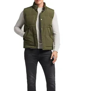 Polyester respirant hiver matelassé bouffant gilet sans manches vers le bas Style décontracté chaud corps Logo personnalisé vêtements d'extérieur pour hommes vestes - Product Image 6