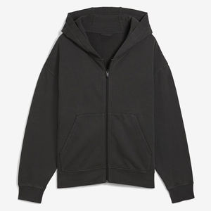 Sudaderas con cremallera superventas para adultos Color negro Manga completa Cálido Invierno Ropa de calle Sudaderas con capucha con diseño y tamaño personalizados - Product Image 1