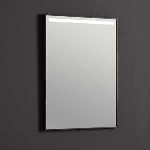 50x70 LED Bathroom <b>Mirror</b> with Matt Black Frame and Backlit Band - Product Image 3