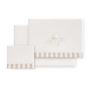 Lot de 3 draps en polaire corail pour lit bébé Cigea-Oso, modèle tissé avec motif amusant, en tissu polaire - Product Image 1