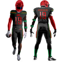 Pakistan-Made Best Tackle Twill seragam sepak bola Amerika lengan pendek khusus Set fitur bernapas