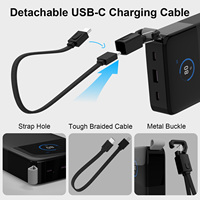 Batterie externe portable 25000 mAh à charge ultra-rapide 187W avec écran LED, sorties Type-C et USB pour ordinateur portable et téléphone