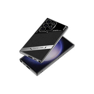 Funda Protectora de Silicona con Diseño de Fibra de Carbono para Samsung Galaxy S23 Ultra, Protección para la Cámara, Color Negro - Product Image 2