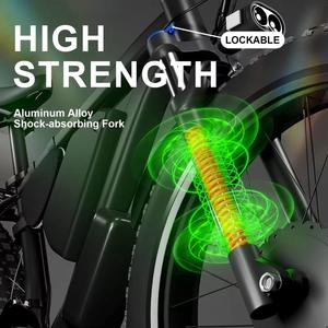 Vélo électrique hybride tout-terrain à pneus larges de 26 pouces, en stock aux États-Unis, double moteur 48V 22.4AH 2000W avec suspension arrière et contrôleur central - Product Image 5